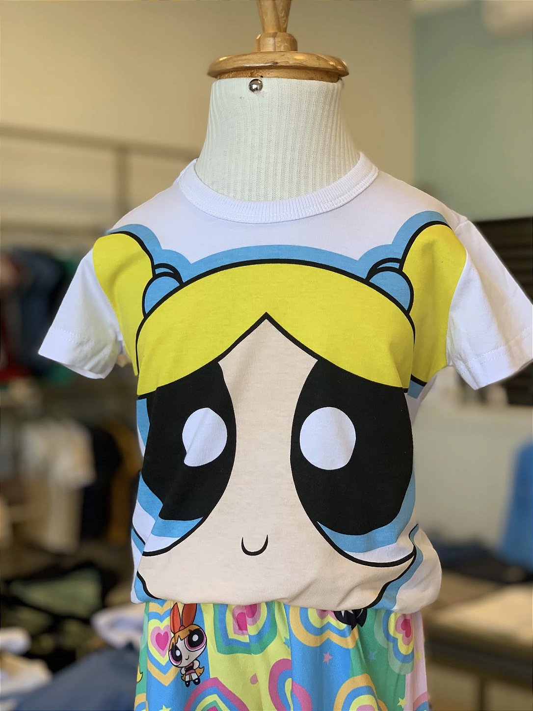 Pijama MC Branco Meninas Super Poderosas Feminino Veggi