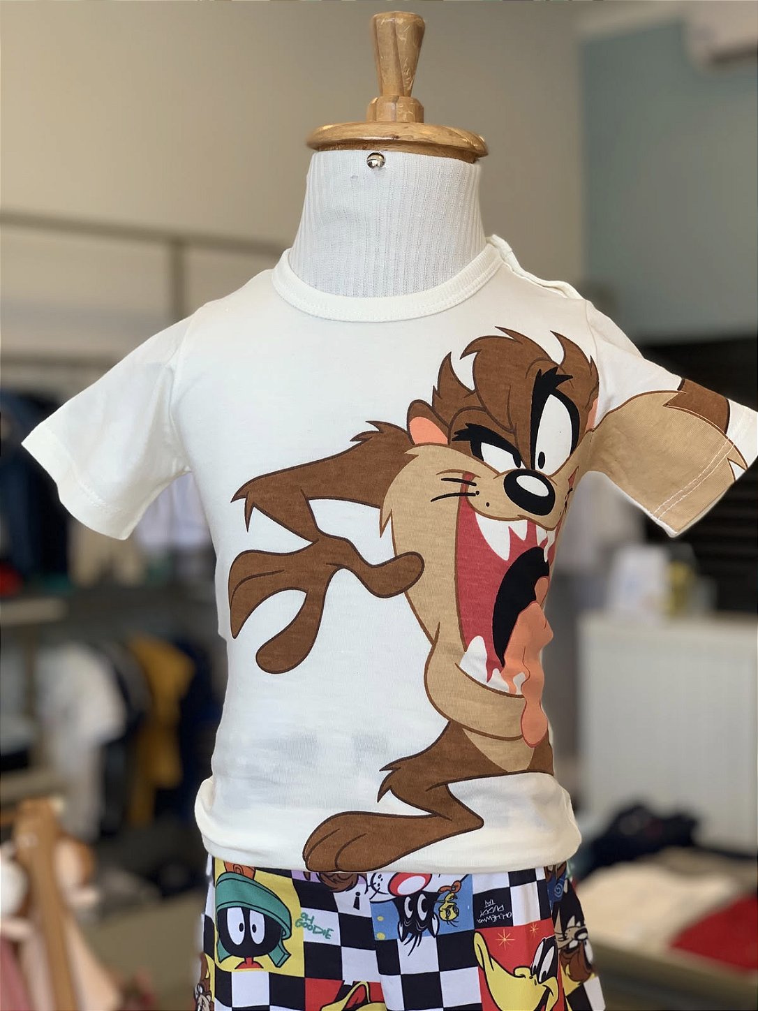 Pijama MC Marfim Looney Tunes Masculino Veggi
