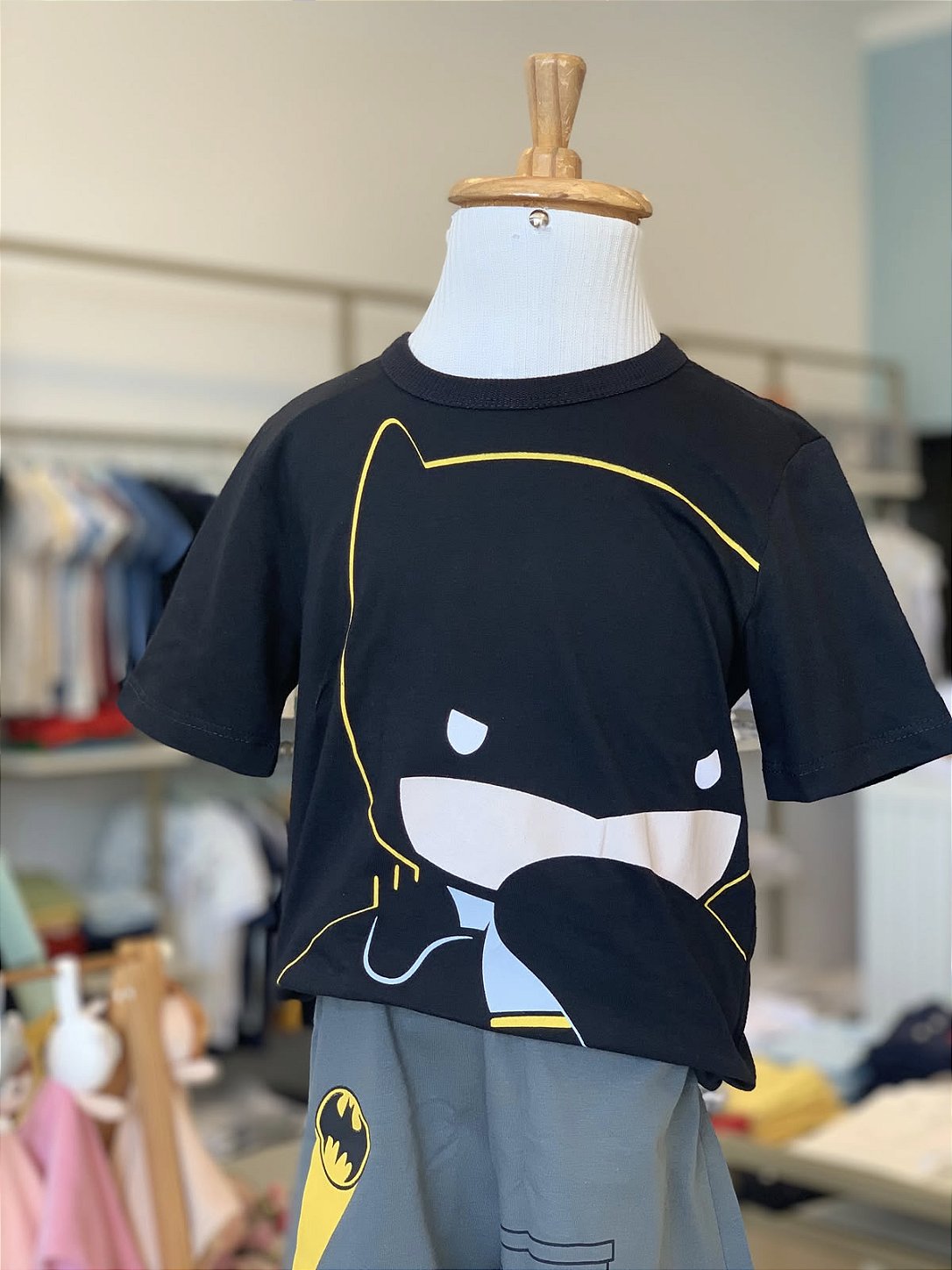 Pijama MC Preto Batman Masculino Veggi