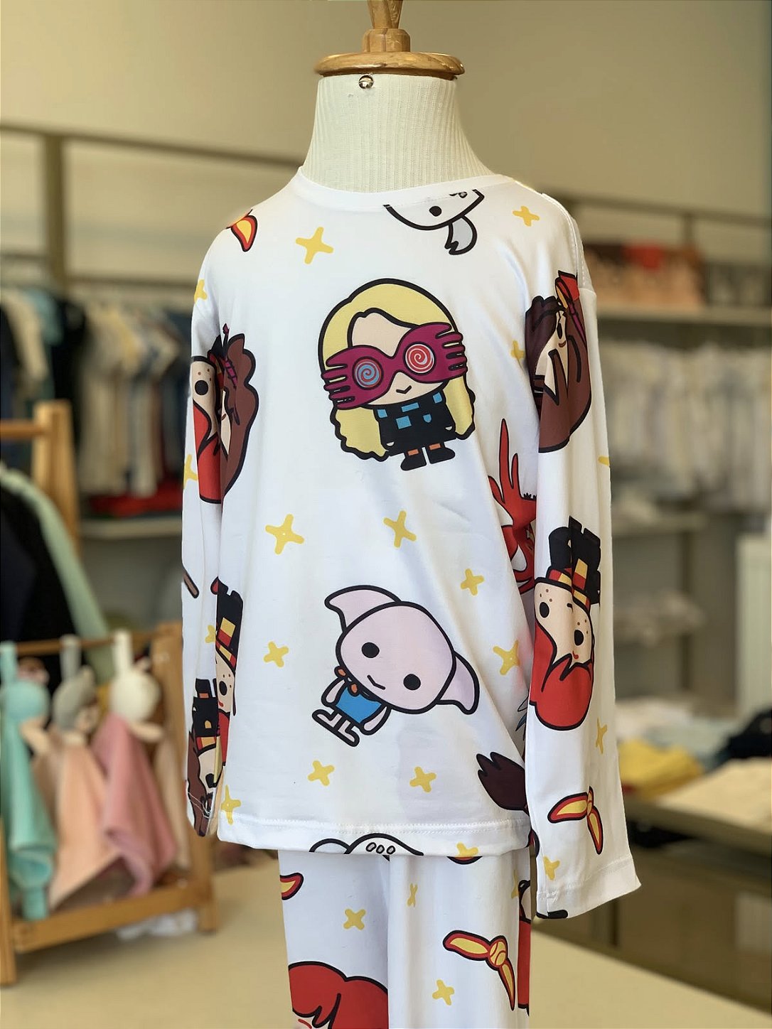 Pijama ML Branco Harry Potter Unissex Veggi