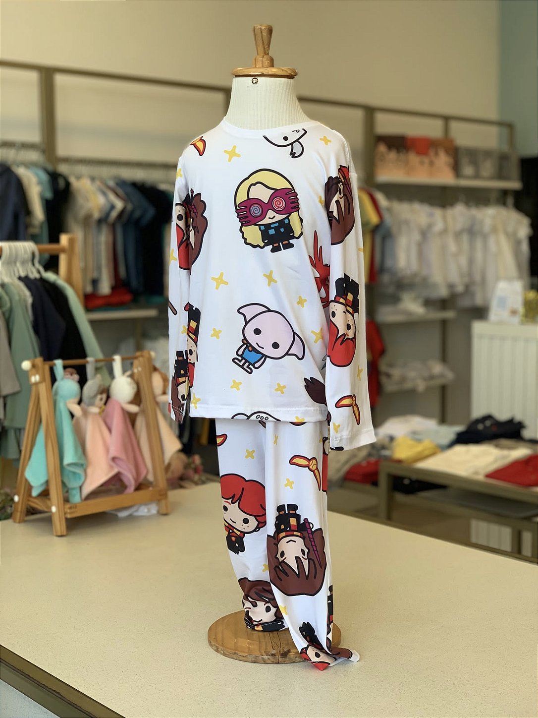 Pijama ML Branco Harry Potter Unissex Veggi