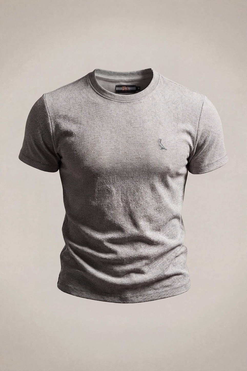 Camiseta Mini Reserva Listrada Cinza Claro