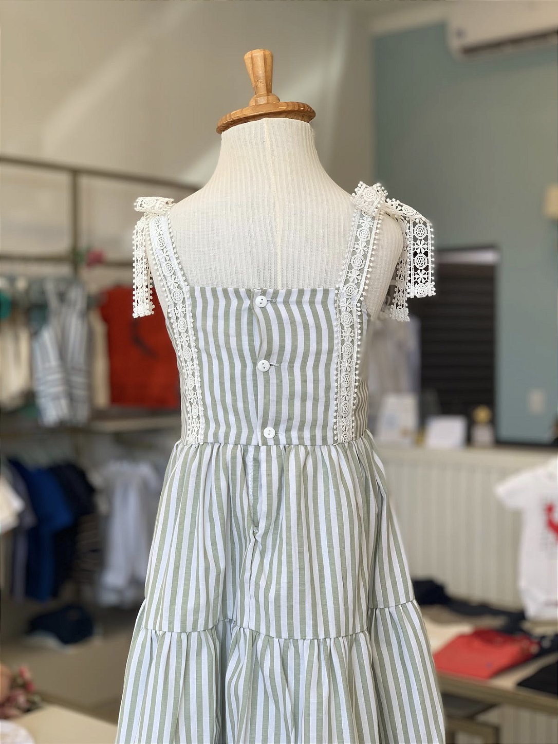 Vestido Margaridas Verde Roana