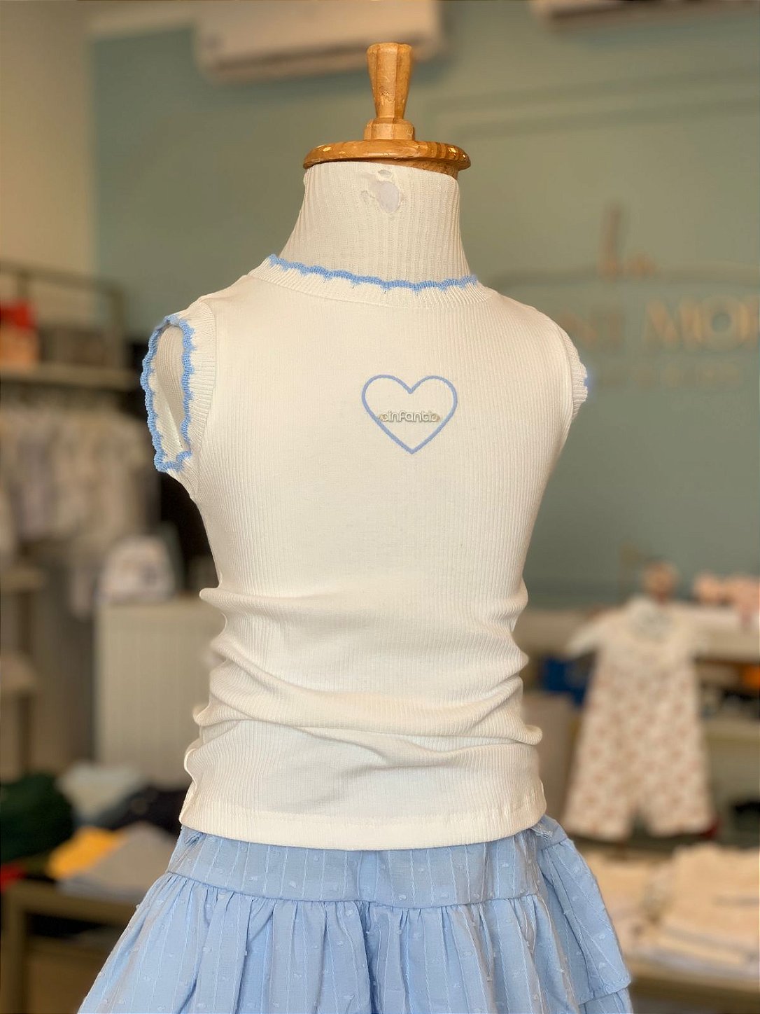 Conjunto Regata e Saia Azul Angel Infanti