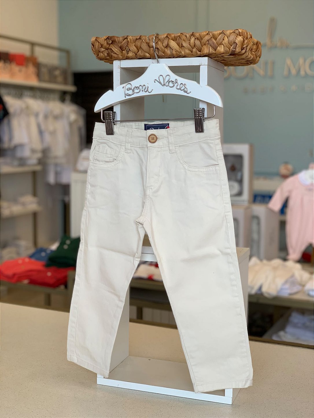 Calça Sarja Chino Areia Dudes