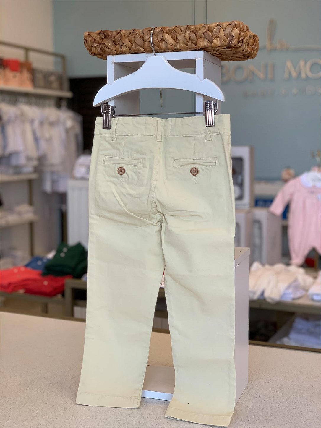 Calça Sarja Chino Areia Dudes