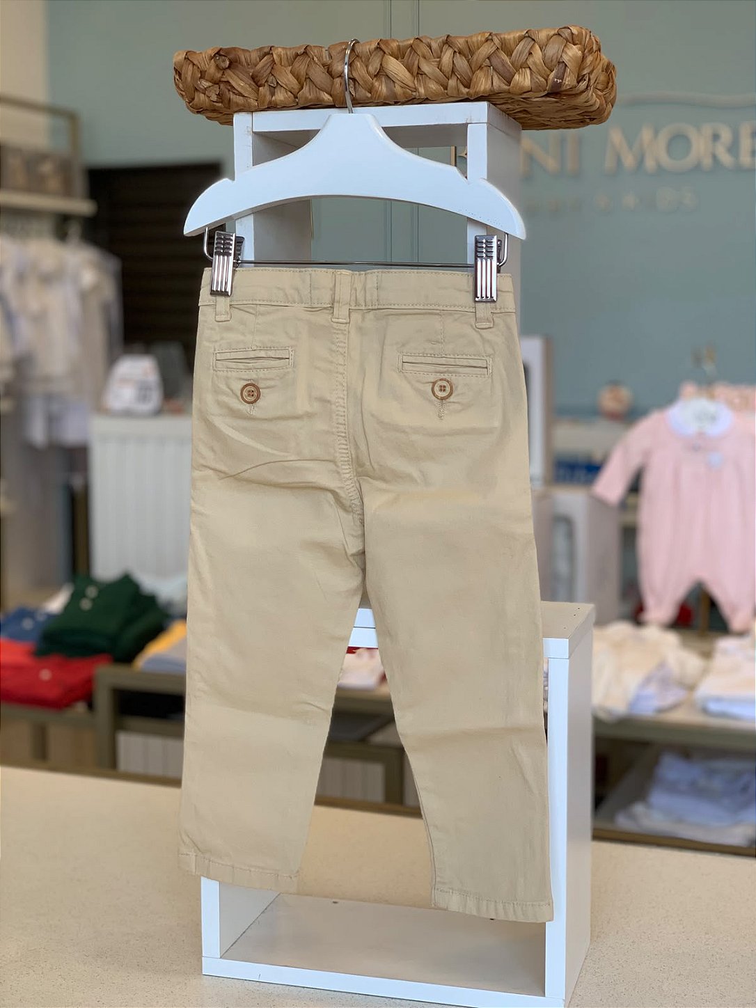Calça Sarja Chino Bege Dudes