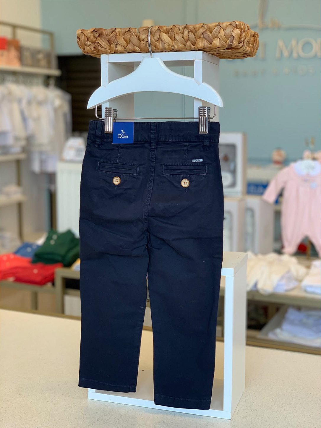 Calça Sarja Chino Marinho Dudes
