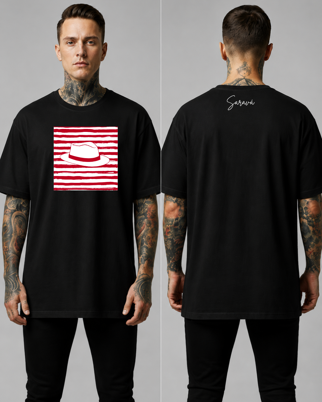 Camiseta Preta Chapéu Zé pilintra