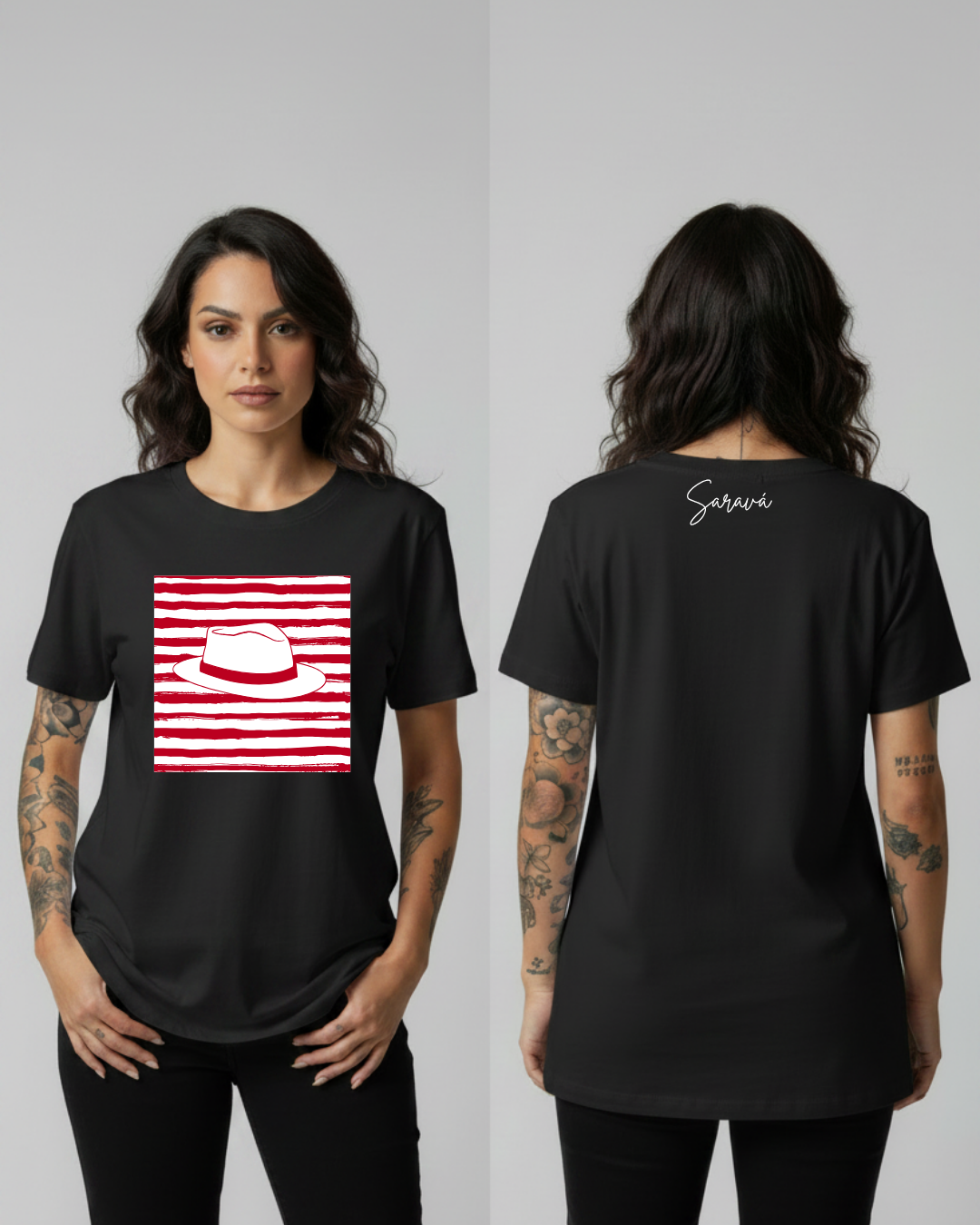Camiseta Preta Chapéu Zé pilintra
