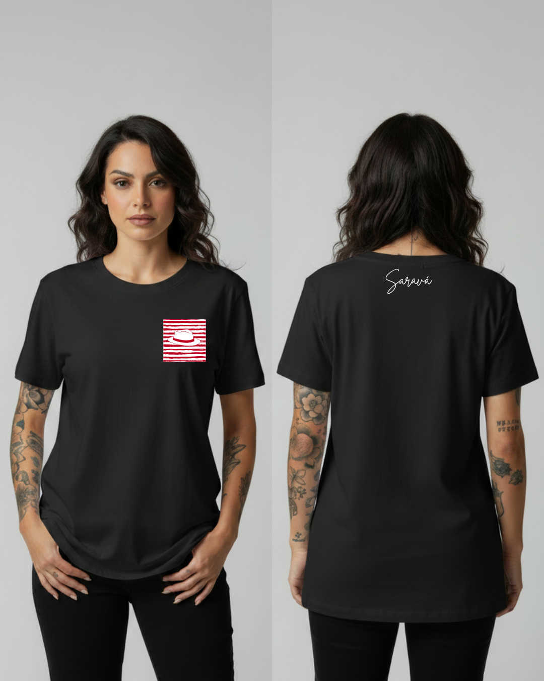 Camiseta Preta Mini Chapéu Zé pilintra