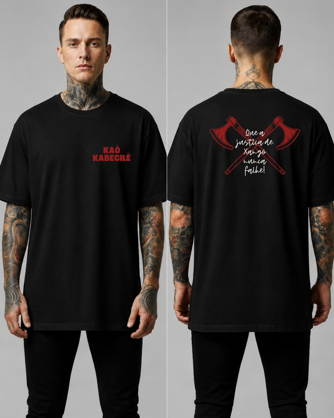 Camiseta Ajustiça de Xangô nunca Falha
