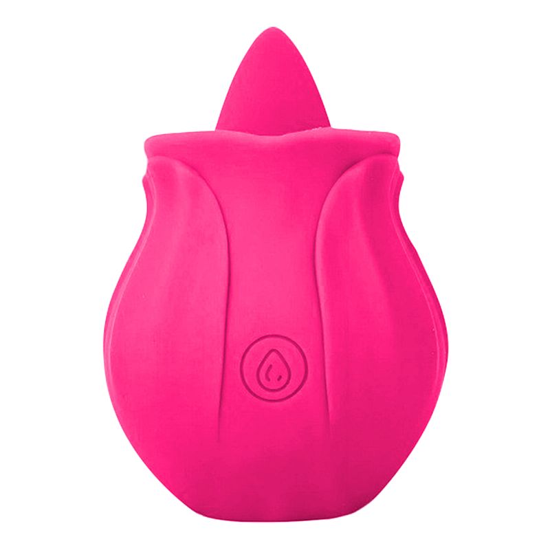 Vibrador e Estimulador Clitoriano Rosa com Língua Pulsante