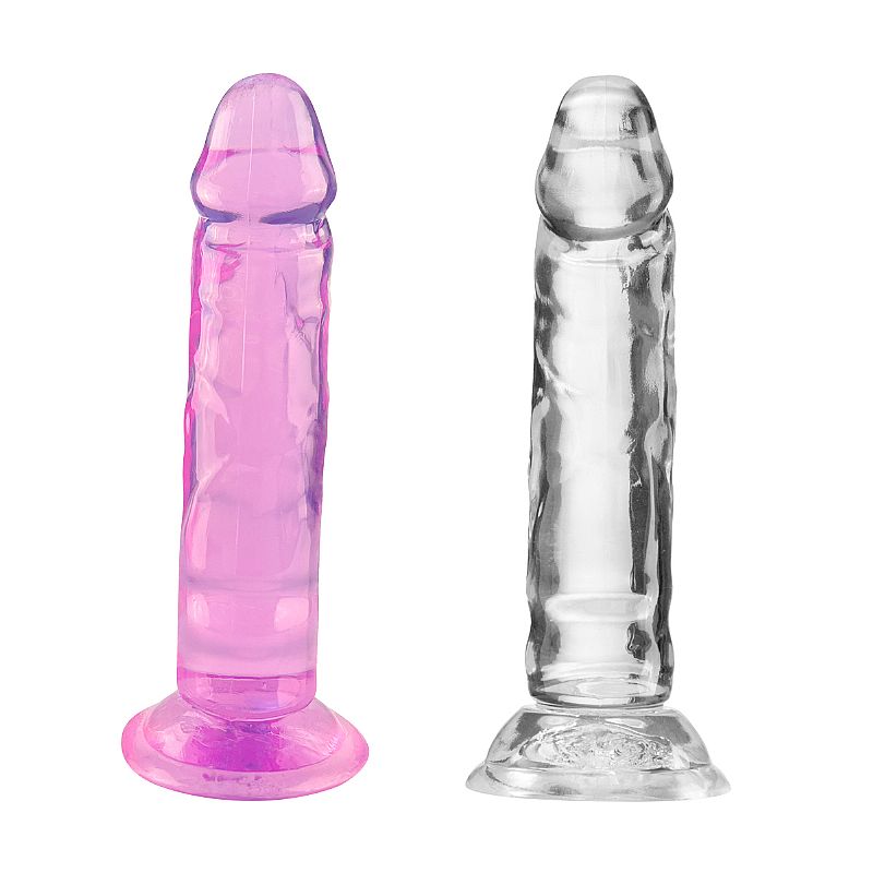 Dildo Realístico Em Silicone Com Ventosa Jelly Translúcido 13cm