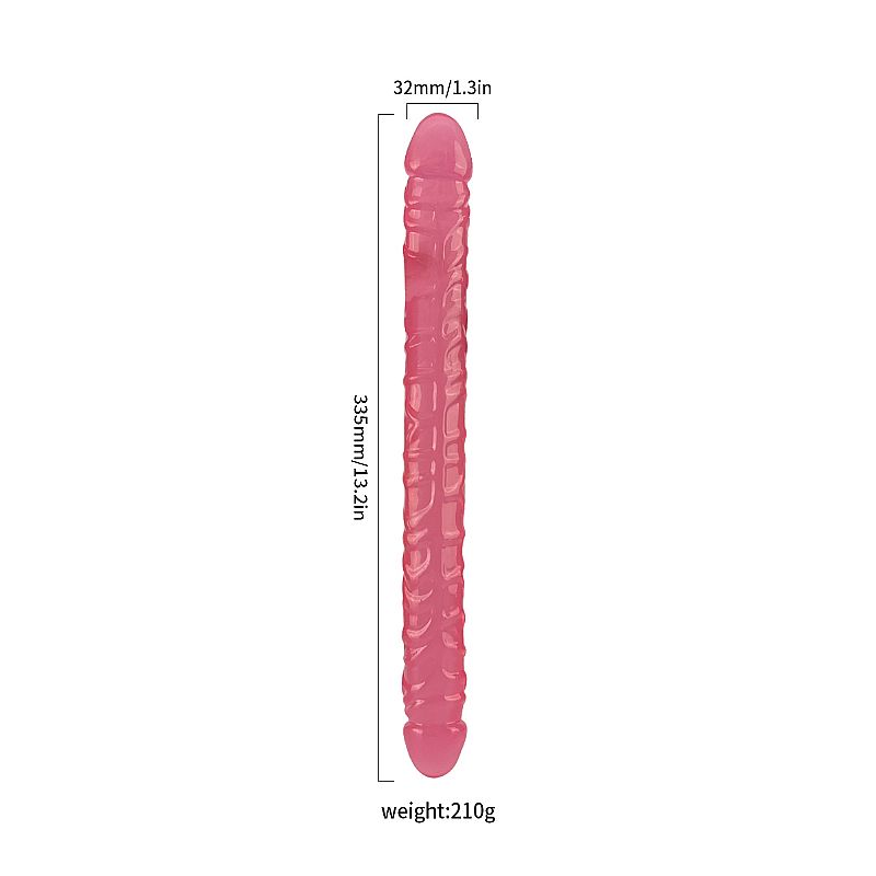 Dildo Duplo Realístico Flexível Ponta Dupla 33,5cm