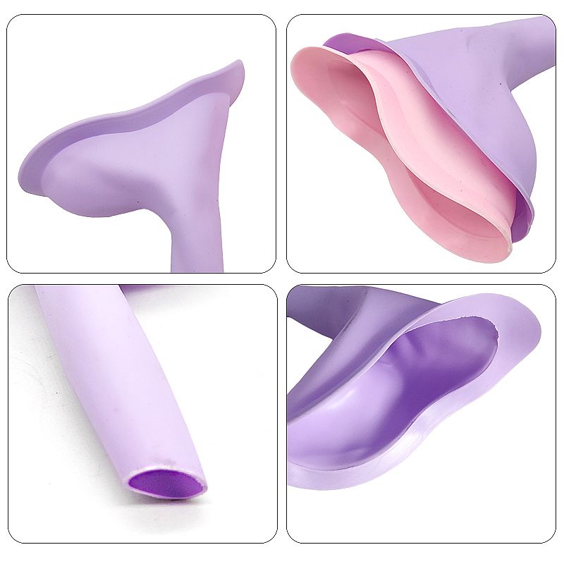 Condutor Urinário Feminino Funil de Silicone para Fazer Xixi em Pé