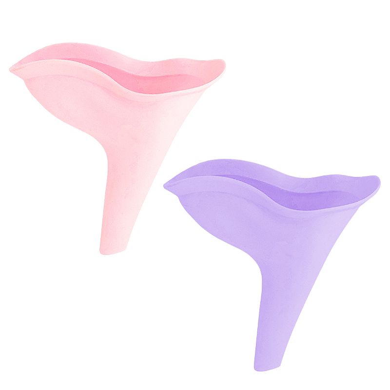 Condutor Urinário Feminino Funil de Silicone para Fazer Xixi em Pé