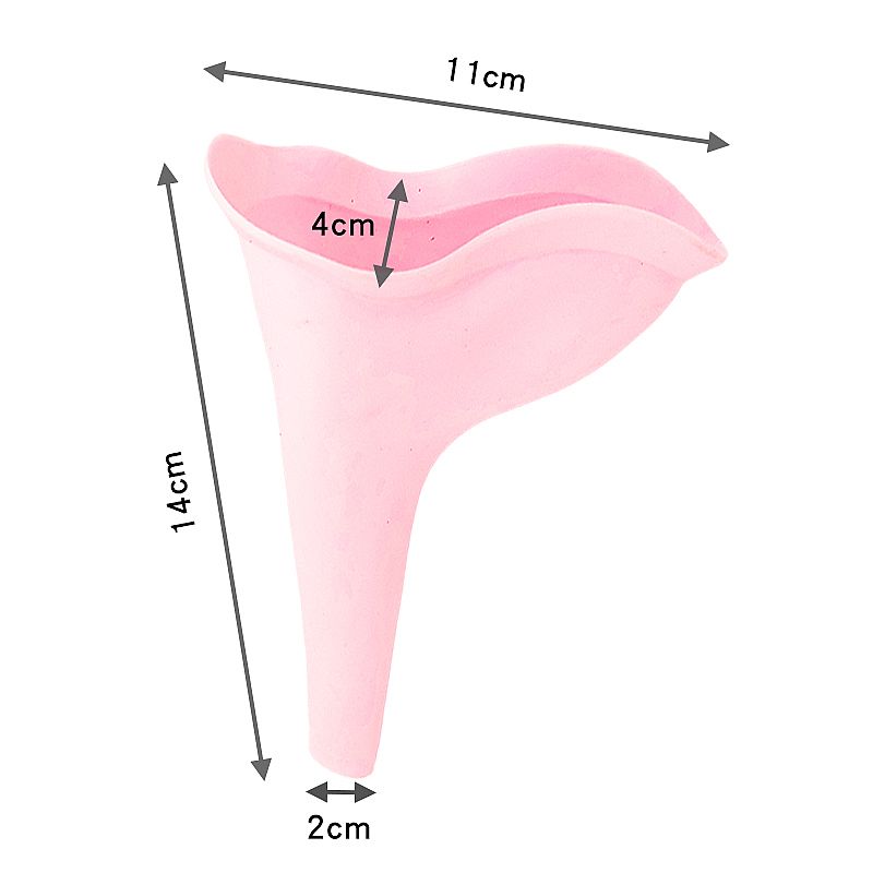 Condutor Urinário Feminino Funil de Silicone para Fazer Xixi em Pé