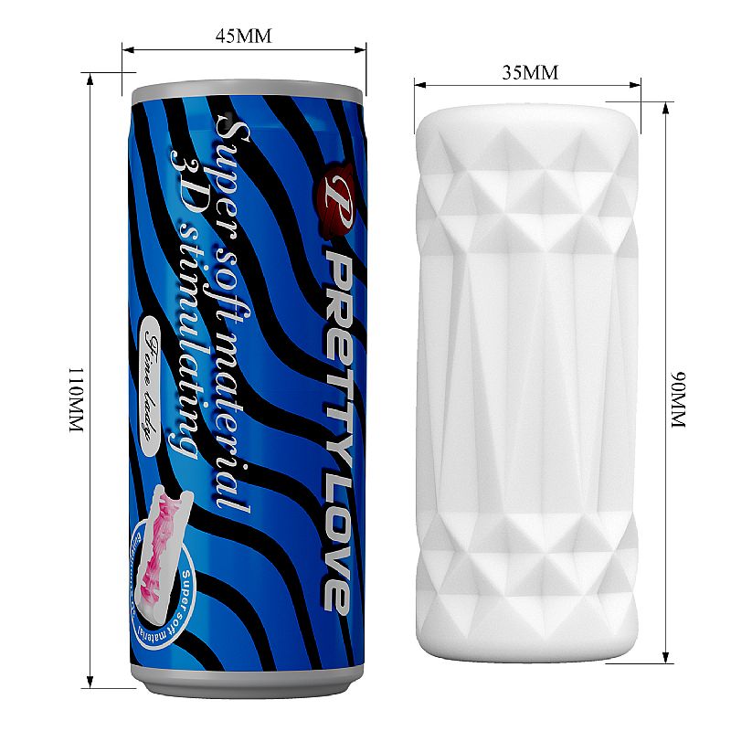 Masturbador Masculino Discreto Formato de Lata Super Soft 2 Pretty Love