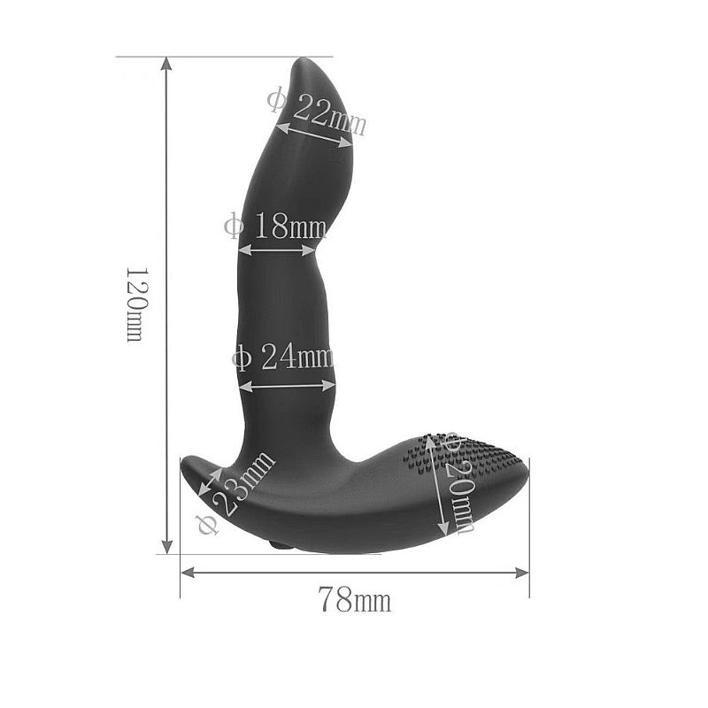 Vibrador de Próstata Anatômico em Silicone com Bullet 12cm