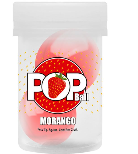 Bolinha Lubrificante Beijável Pop Ball Sensual Love Vários Sabores