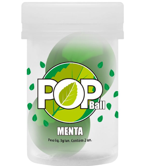 Bolinha Lubrificante Beijável Pop Ball Sensual Love Vários Sabores
