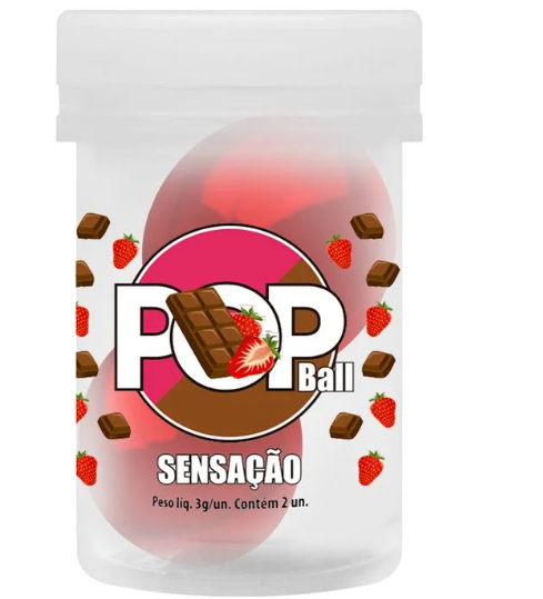 Bolinha Lubrificante Beijável Pop Ball Sensual Love Vários Sabores