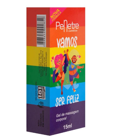 Gel de Massagem Corporal Vamos Ser Feliz 15ml Penetre Excitante