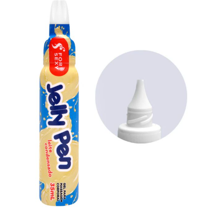 Caneta Gel de Massagem Beijável Jelly Pen 35ml Forsexy Vários Sabores