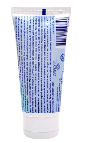 Gel Lubrificante Íntimo Lubrigel 60g Carbogel à Base de Água