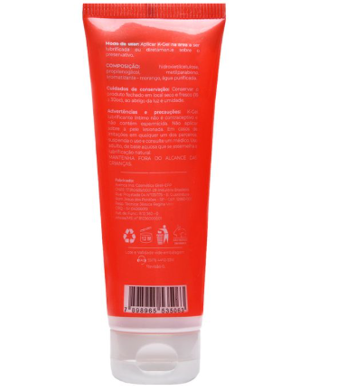 Gel Lubrificante Íntimo Kgel Morango 80g Saborizado
