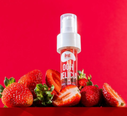 Gel de Massagem Beijável Ooh Delícia Calda Picante Morango Azedinho 11g Intt