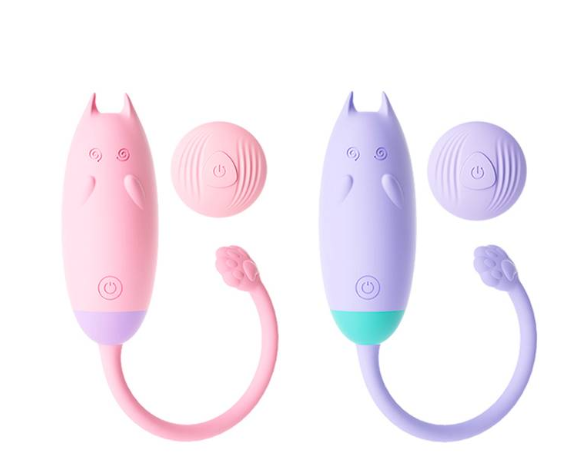 Mini Vibrador Ovo Estimulador Gatinho Meow com Controle Remoto Sem Fio