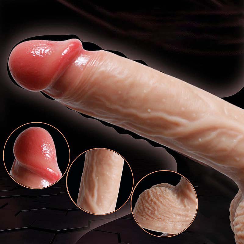 Dildo Pênis Realista com Vai e Vem Vibração Aquecimento e Controle por App 22cm