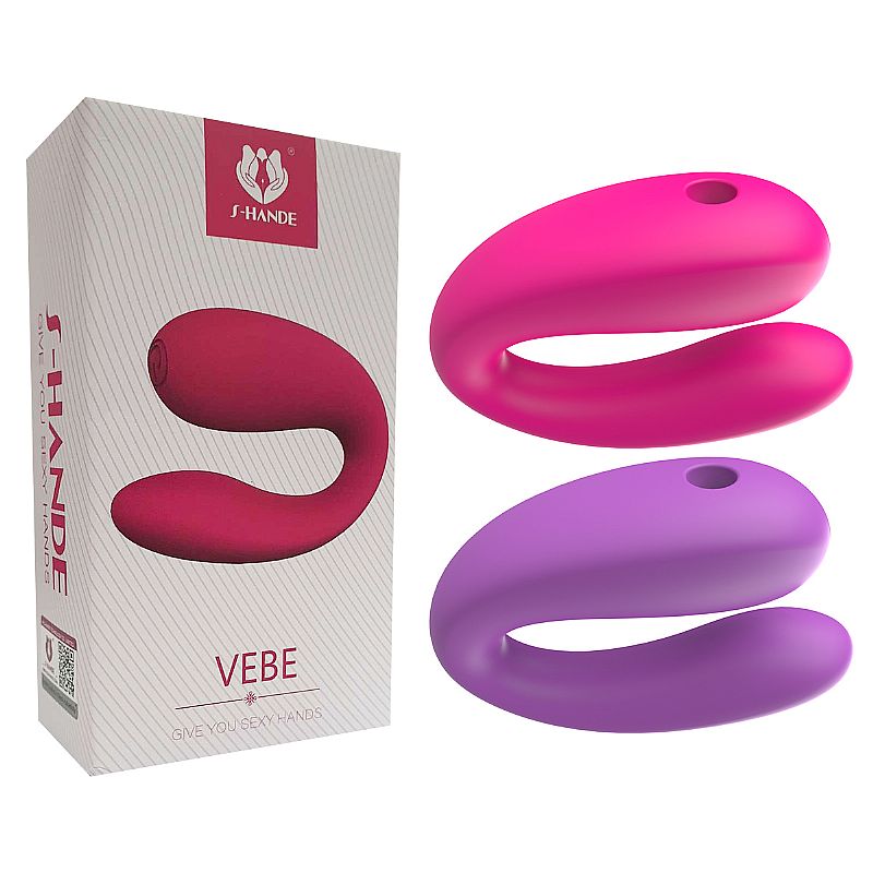 Vibrador de Casal Flexível Vebe S-Hande Formato em U à Bateria