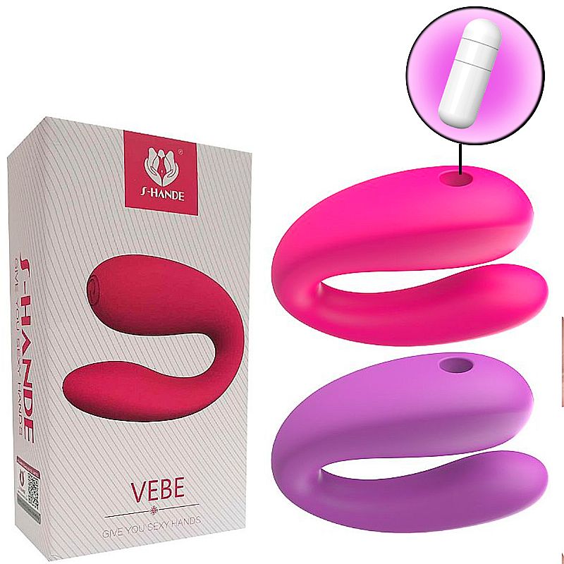 Vibrador de Casal Flexível Vebe S-Hande Formato em U à Bateria