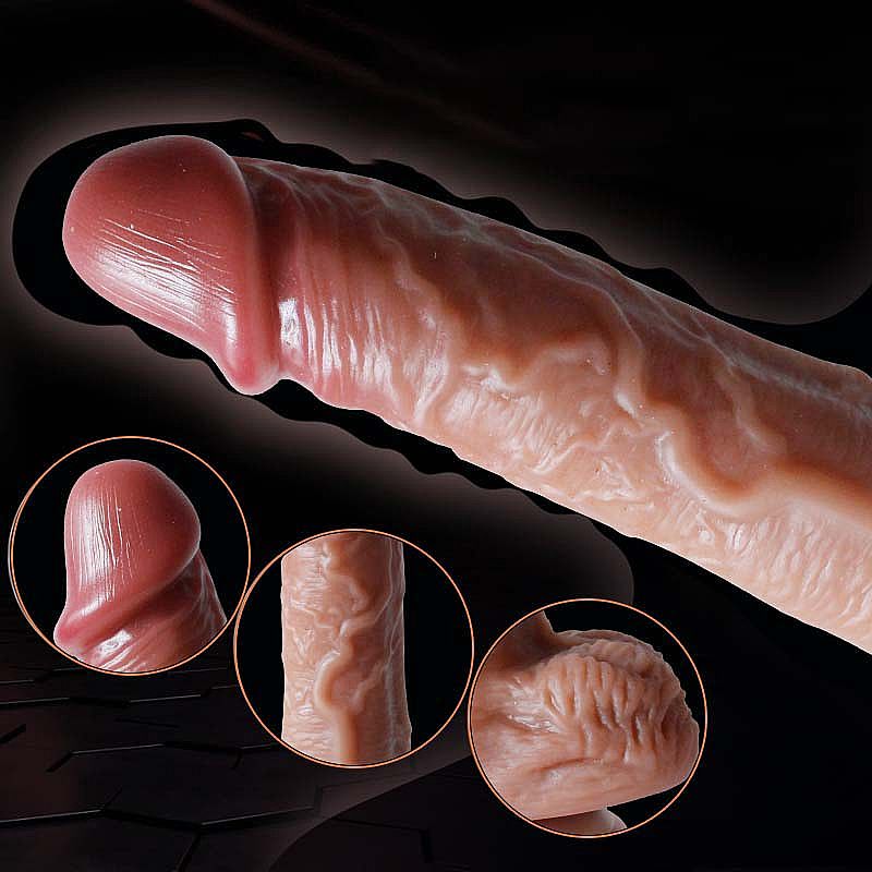 Dildo Pênis Realista Silicone Líquido com Vai e Vem Rotação Aquecimento e Controle