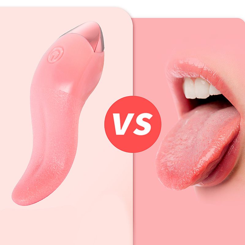 Mini Vibrador Estimulador de Clitóris Língua Realística Recarregável USB