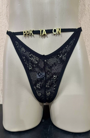 Calcinha Sensual de Regulagem com Letrinhas para Montar Frases