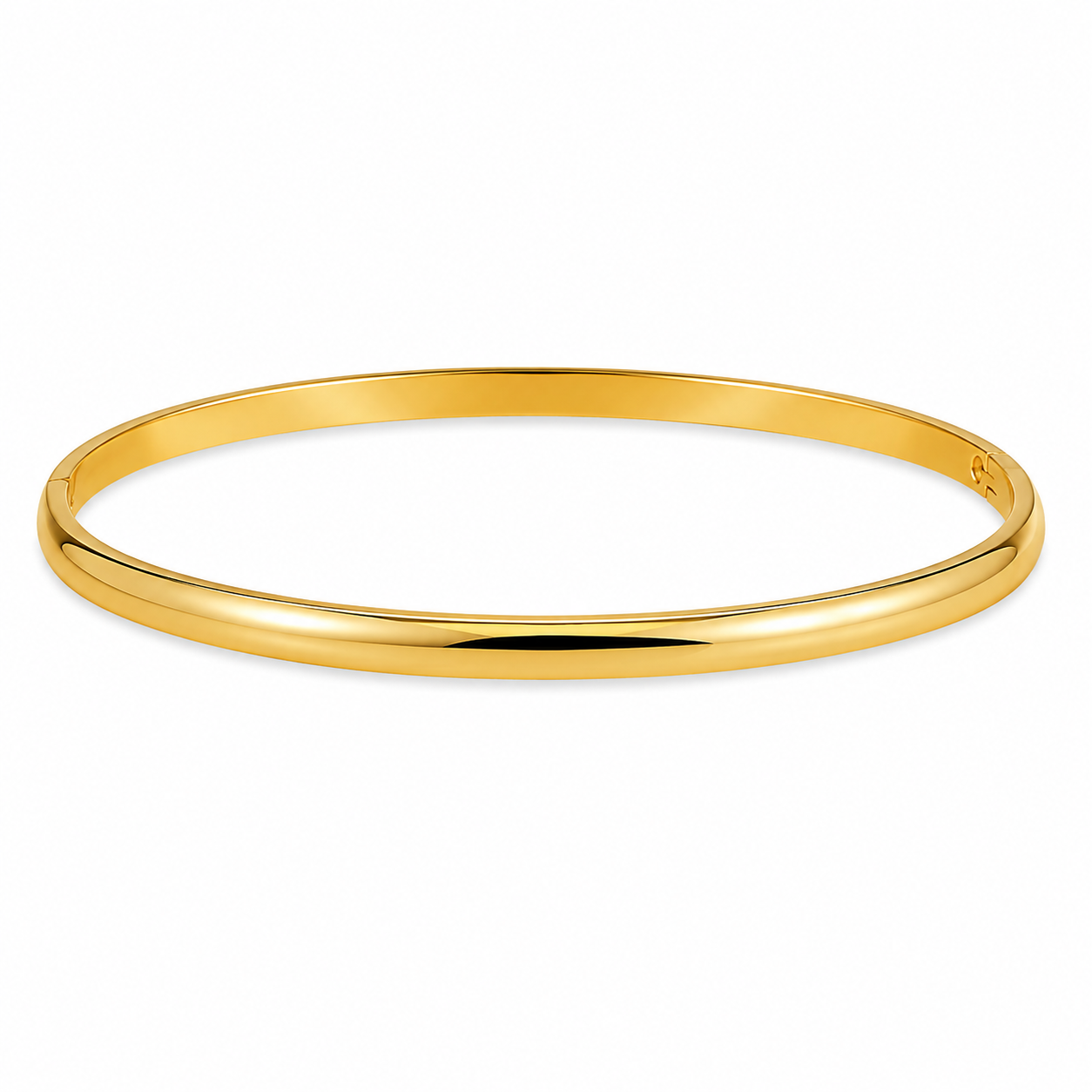 Bracelete Dourado Liso Feminino