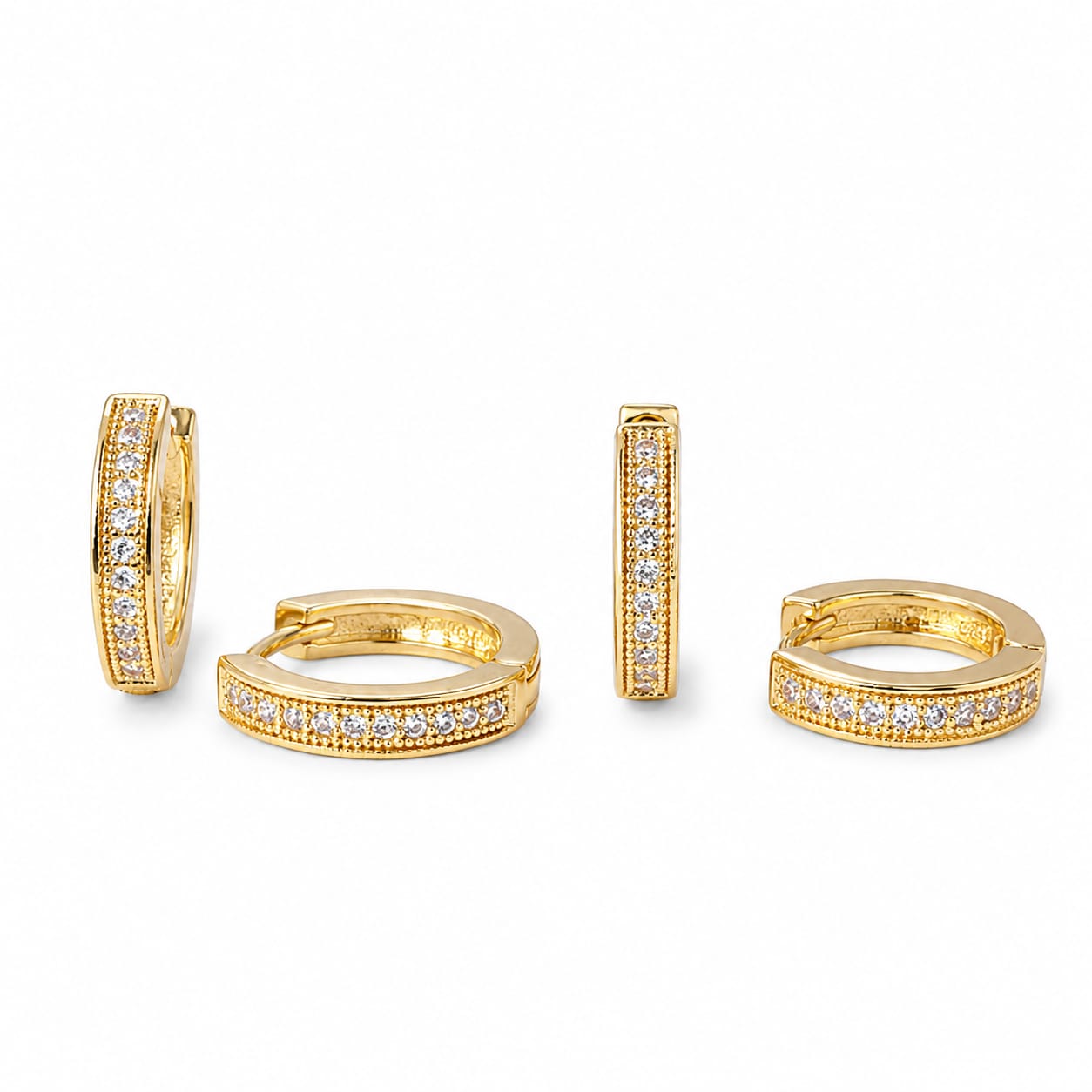 Brinco Argola Grossa Dourada em Ouro