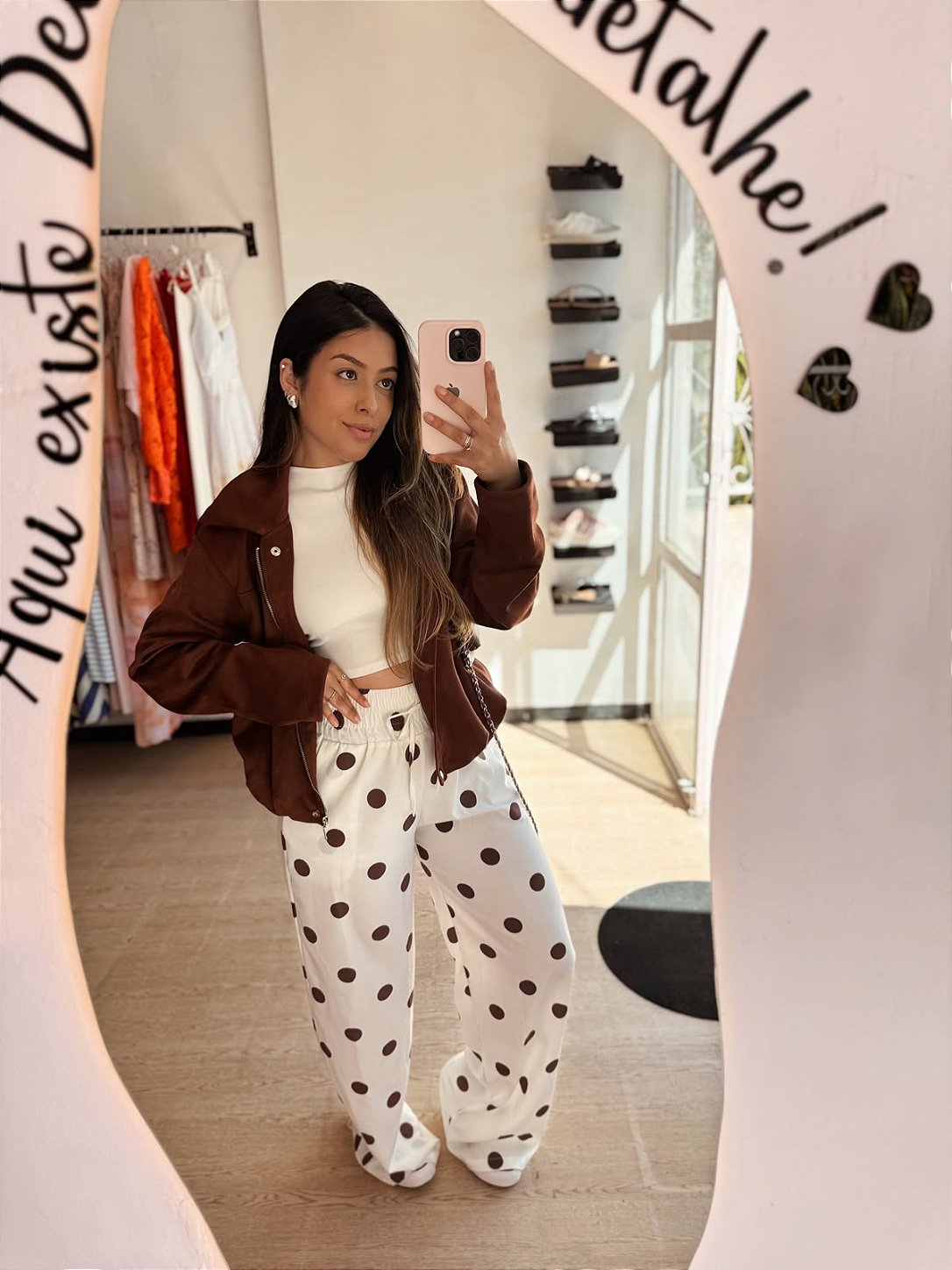 Calça Poá Choco
