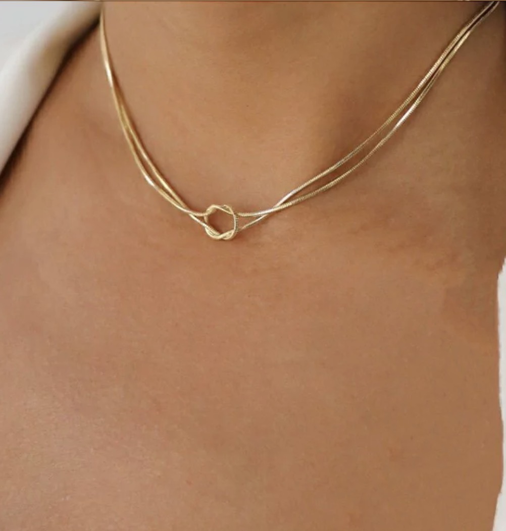 Choker No - Banhado Ouro 18k - Antialergico