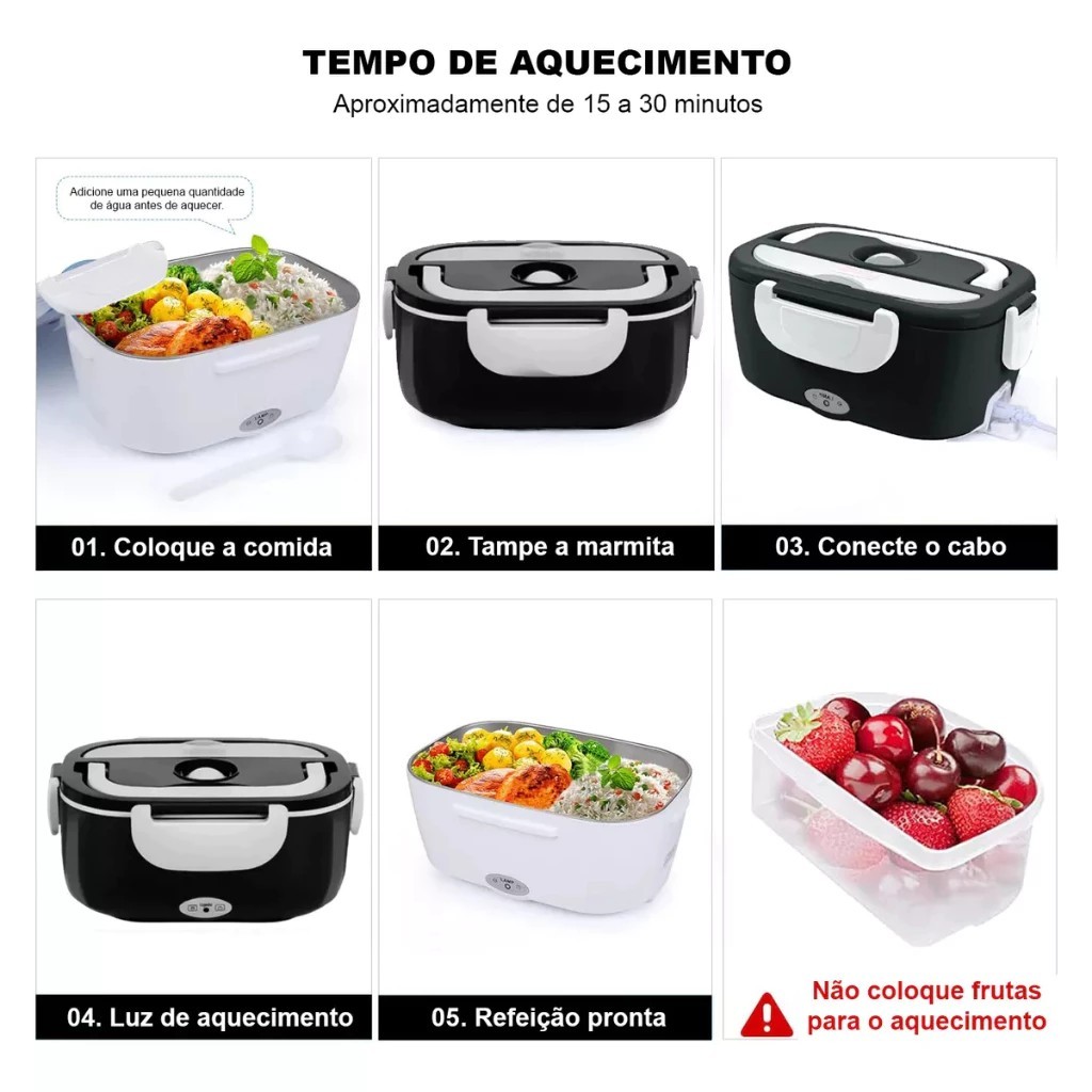 Marmita Elétrica Veicular Bivolt 12v/ 24v/110v/220v