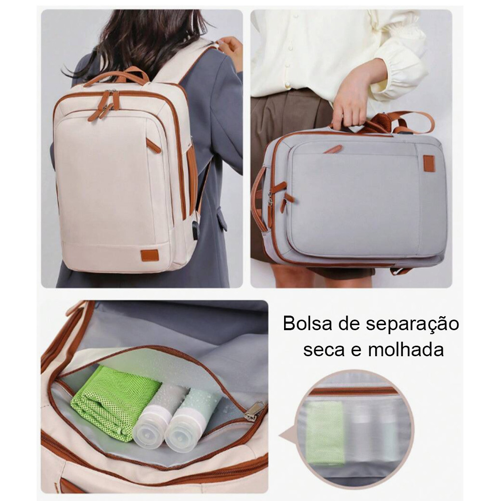 Mochila 4 em 1 grande com USB