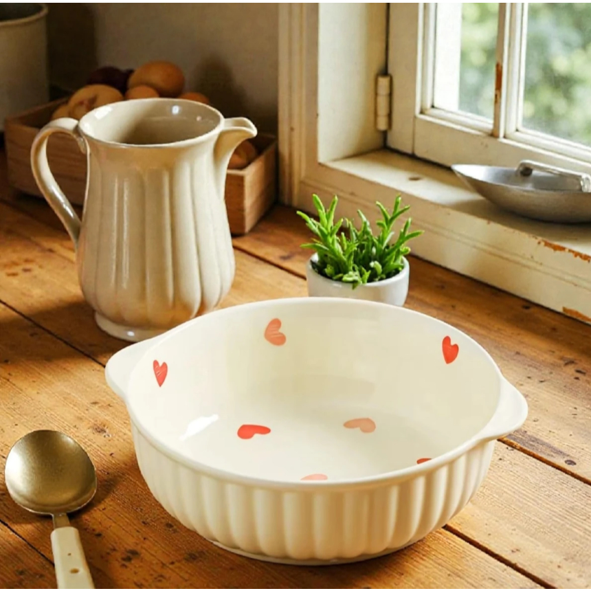 Bowl Laço em Cerâmica Premium para Servir e Assar