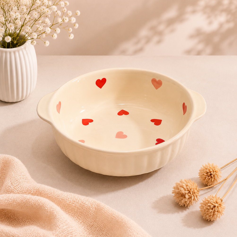 Bowl Laço em Cerâmica Premium para Servir e Assar