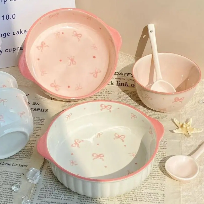 Bowl Laço em Cerâmica Premium para Servir e Assar