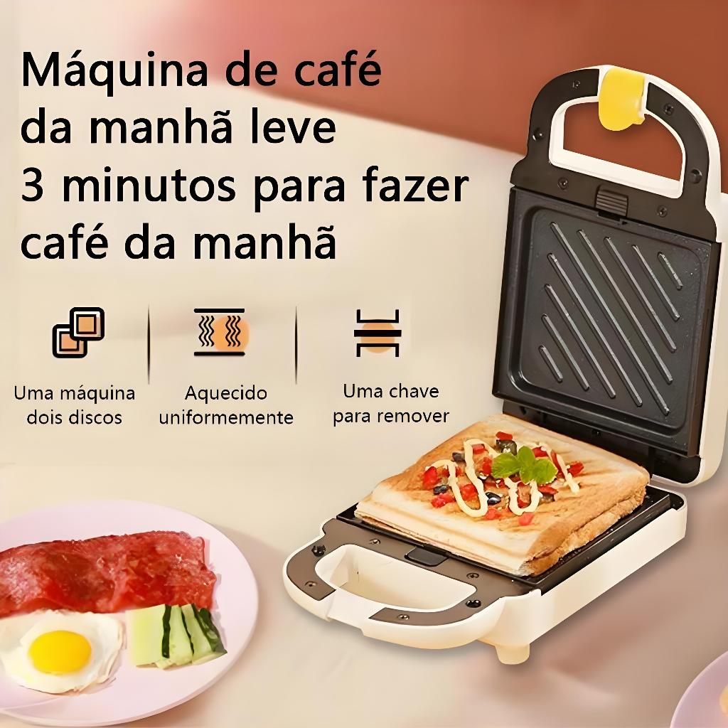 Sanduícheira Elétrica Antiaderente 3 em 1
