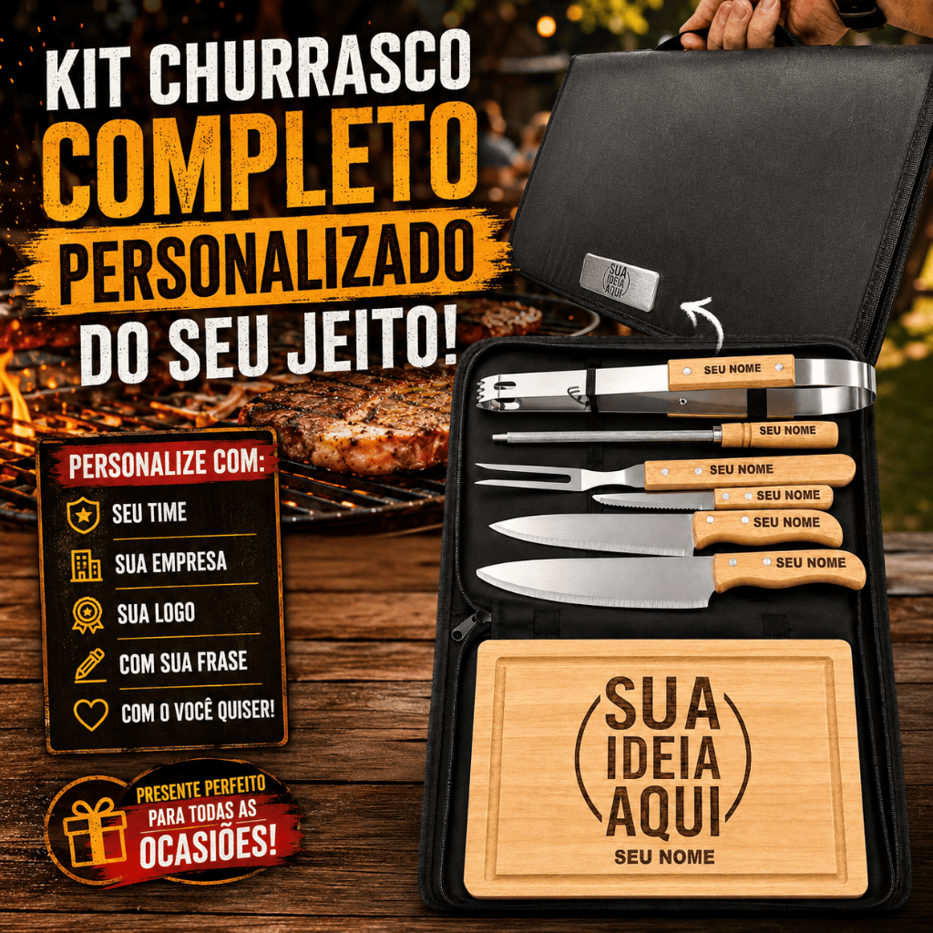 Kit Churrasco Com 9 peças